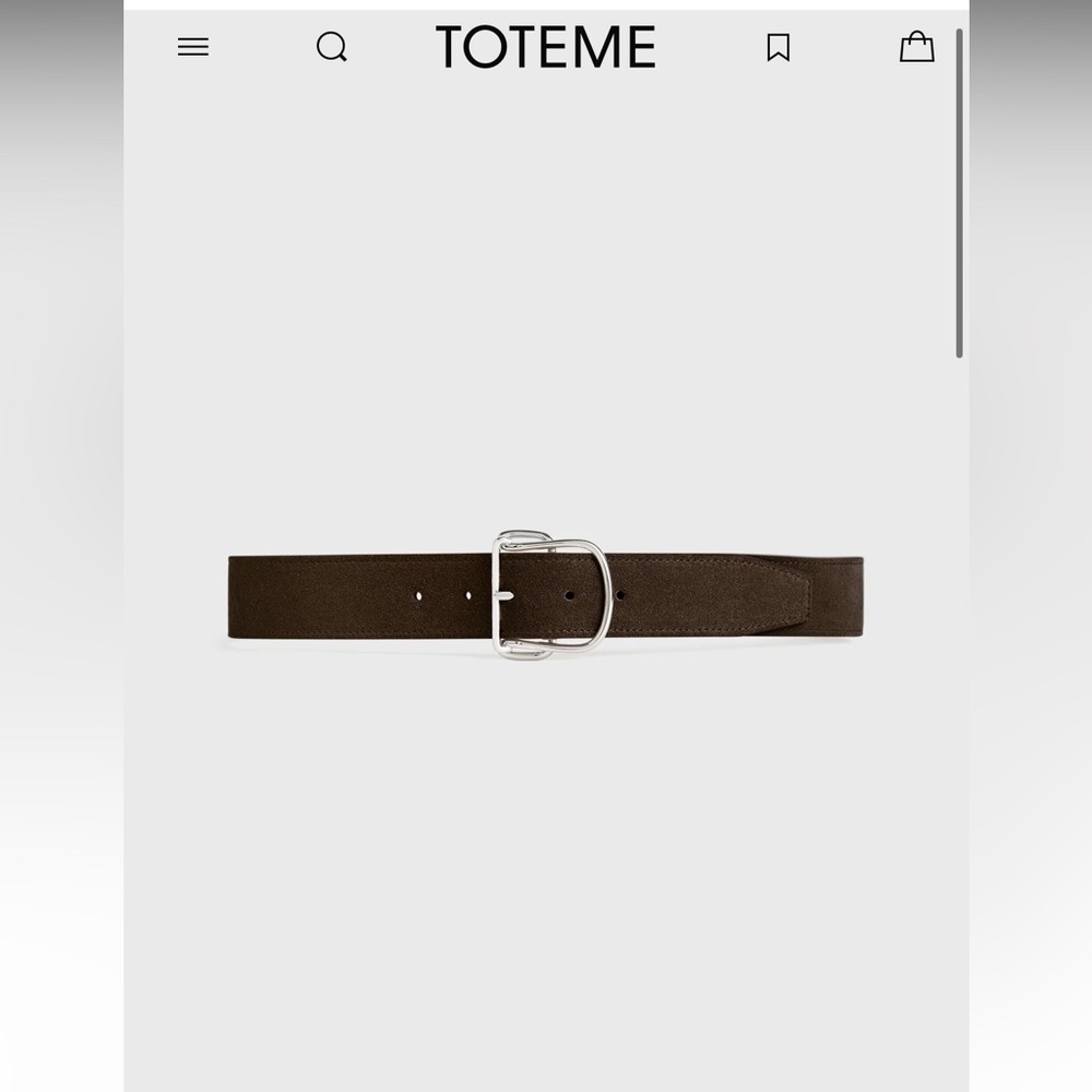 Toteme Brown Belt with Silver Buckle
